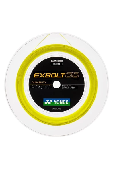 Yonex Exbolt 68 Badminton Kordajı 0.68 mm 200 Metre Sarı ürün görseli 1