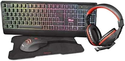 TRUST Ziva 24470 4 in 1 Gaming Bundle Klavye Mouse Kulaklık Pad Seti ürün görseli 1