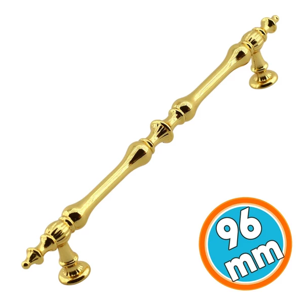 Mobilya Mutfak Dolabı Çekmece Dolap Kulpları Kapak Kulpu Kulbu Gold 96 mm Metal Kulp ürün görseli 1