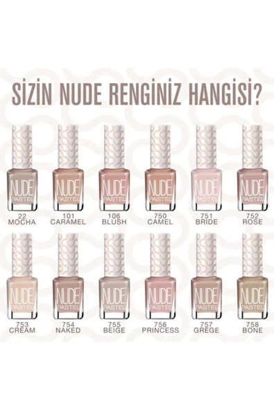 Nude Oje 4 Lü 55.set 765-106-759-761 - Resim 2