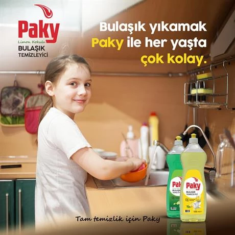 PAKY Elde Bulaşık Deterjanı Sarı Push Pull 1000 ml - Resim 2