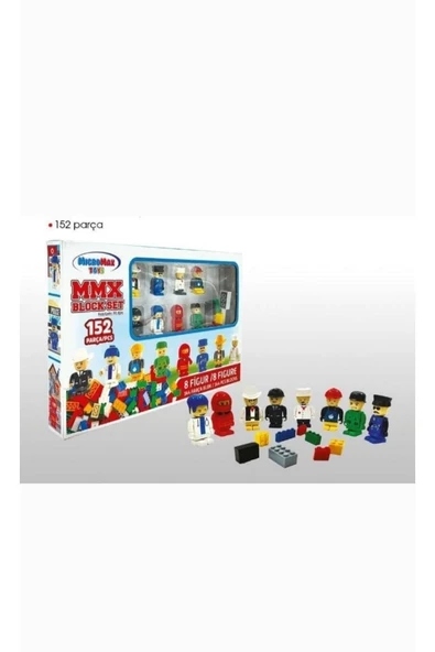 8 Figürlü Set Toplam 152 Parça Yapı Blok ve Figür Seti Mega Set - Resim 3