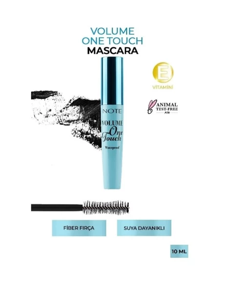 Note Volume One Touch Waterproof Maskara - Resim 6