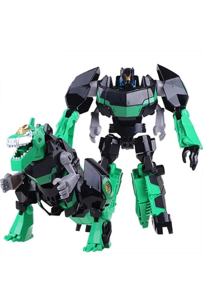 T-warrior Metal Gövdeli Dinazora Dönüşebilen Robot YEŞİL ürün görseli 1