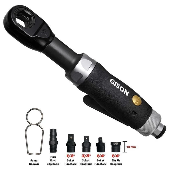Gison GP-854J Adaptörlü Havalı Cırcır Kolu ürün görseli 1