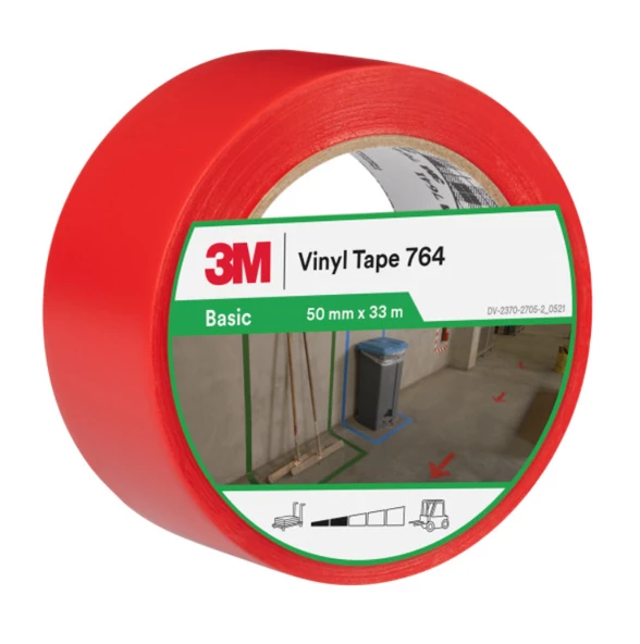 3M 764I Kırmızı Genel Amaçlı Vinil Bant 50 mm x 33 mt ürün görseli 1