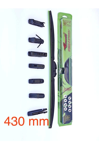 Inwells İnwells 8 Aparatlı Yeni Hybrid Silecek  430 mm Her araca uyum sağlar. ürün görseli 1
