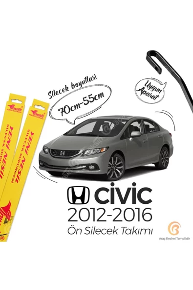 Inwells Honda Civic Fb7 Muz Silecek Takımı (2012-2016) ürün görseli 1