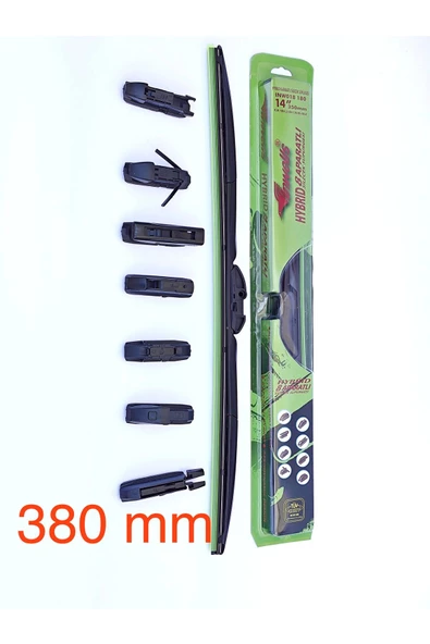 Inwells İnwells 8 Aparatlı Yeni Hybrid Silecek  380 mm Her araca uyum sağlar. ürün görseli 1