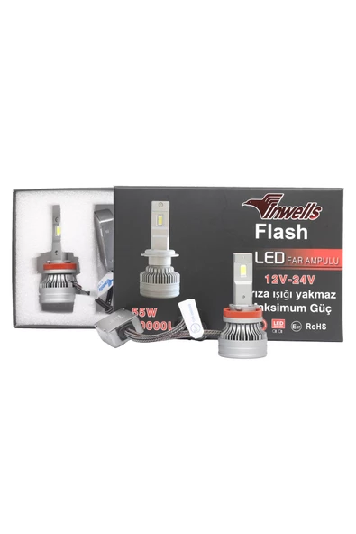 Inwells Yeni Ürün Yeni Flash Csp Led Xenon (ZENON) H11 20,000 Lümen Arıza Işığı Yakmaz . ürün görseli 1
