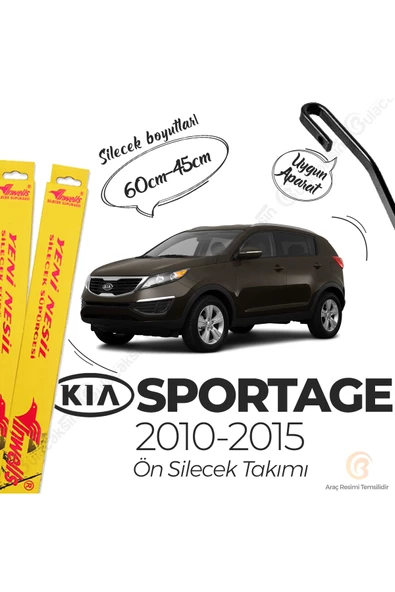 Inwells Kia Sportage Muz Silecek Takımı (2010-2015) 60x45 ürün görseli 1