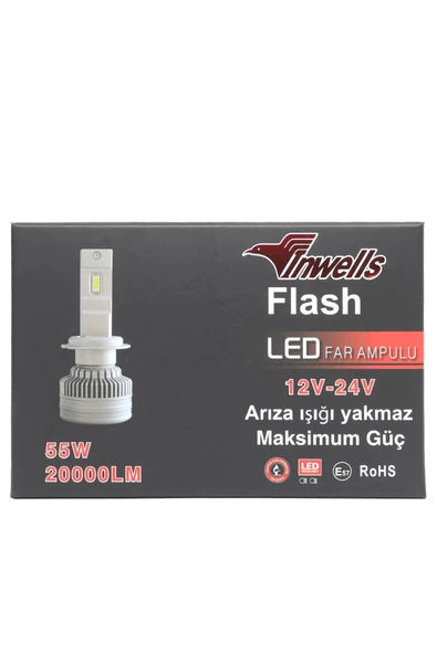 Inwells Yeni Ürün Yeni Flash Csp Led Xenon (ZENON) H1 20,000 Lümen Arıza Işığı Yakmaz . 12-24 V Uyumlu ürün görseli 1