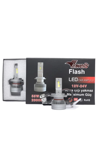 Inwells Yeni Flash Csp Led Xenon (ZENON) H4 20,000 Lümen Arıza Işığı Yakmaz 12-24 V Uyumlu ürün görseli 1