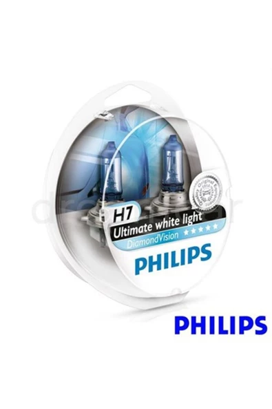 Philips H7 Diamond Vision Ultimate Parlak Beyaz Işık 5000k ürün görseli 1