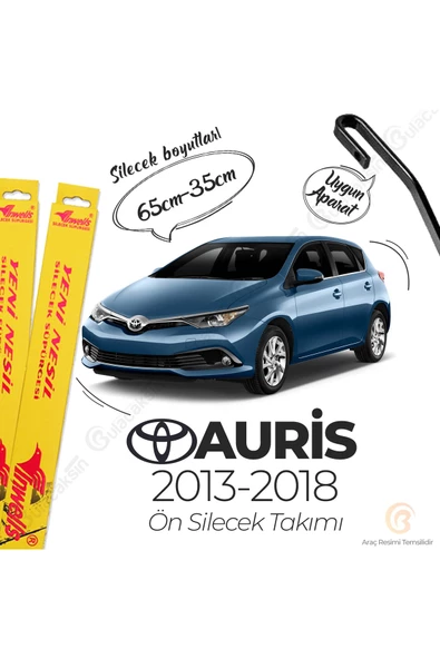 Inwells Toyota Auris Muz Silecek Takımı Uyumlu (2013-2018) 65x35 ürün görseli 1