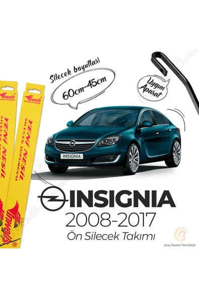 Inwells Opel Insignia Muz Silecek Takımı (2008-2016) 60x45 ürün görseli 1