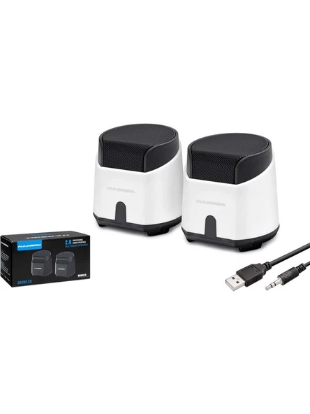 Hadron HD6024W Speaker Pc Beyaz 8.5-9-9 cm ürün görseli 1