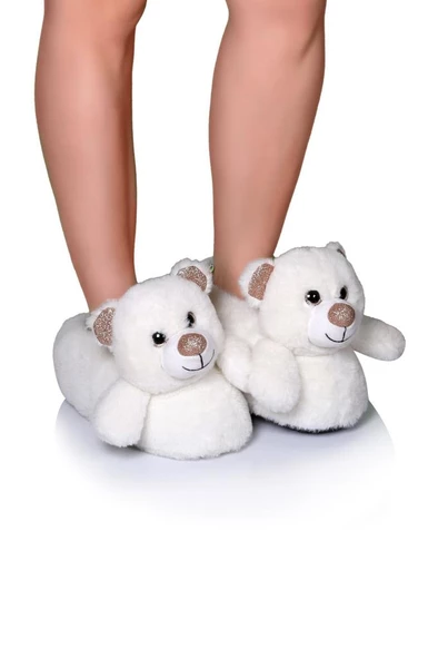 Twigy AA0648 TW BEAR Kadın Hayvanlı Panduf Beyaz 36-41 ürün görseli 1