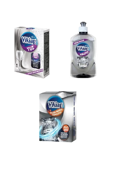 Bulaşık makinesi 1,5 kg Tuz + Makine temizleyici toz + 450 ml Parlatıcı 3 lü set ürün görseli 1