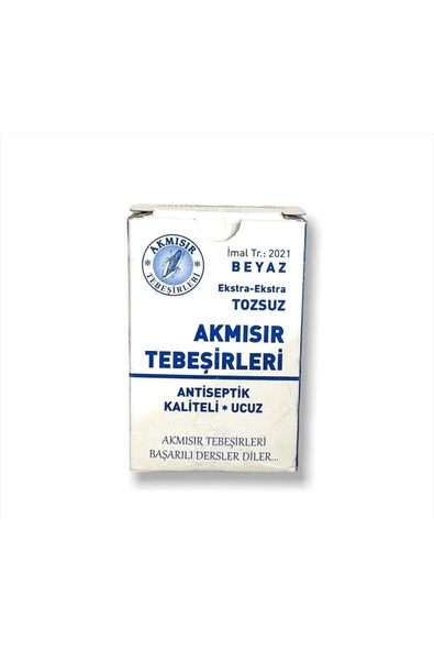 AKMISIR TEPEŞİR TOZSUZ 15 Lİ BEYAZ ürün görseli 1
