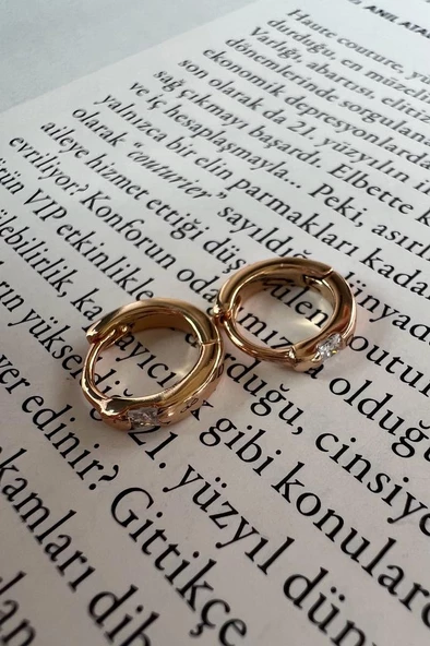KARE TAŞLI EXTRA MİNİ KÜPE 9MM - Resim 3