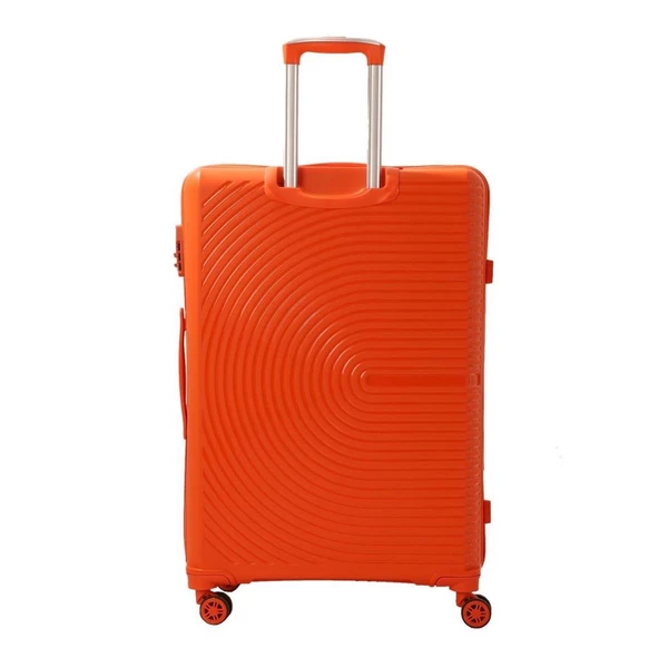 Mçs Valiz 3lü Set Kırılmaz PP Silikon Orange - Resim 5