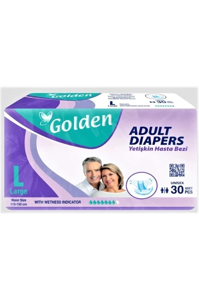 Golden Yetişkin Hasta Bezi Large 120'li ürün görseli 1