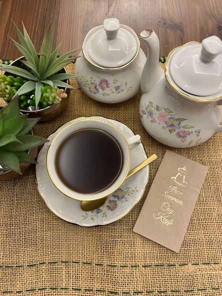 Gold Yaldızlı Kraft İftar Sonrası Çay Keyfi Peçete 6x12 cm ürün görseli 1
