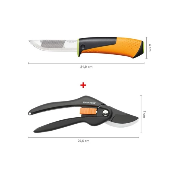 Fiskars 111260-1000567 Budama Makası P26 + Bileyicili Ağır Iş Bıçağı ürün görseli 1