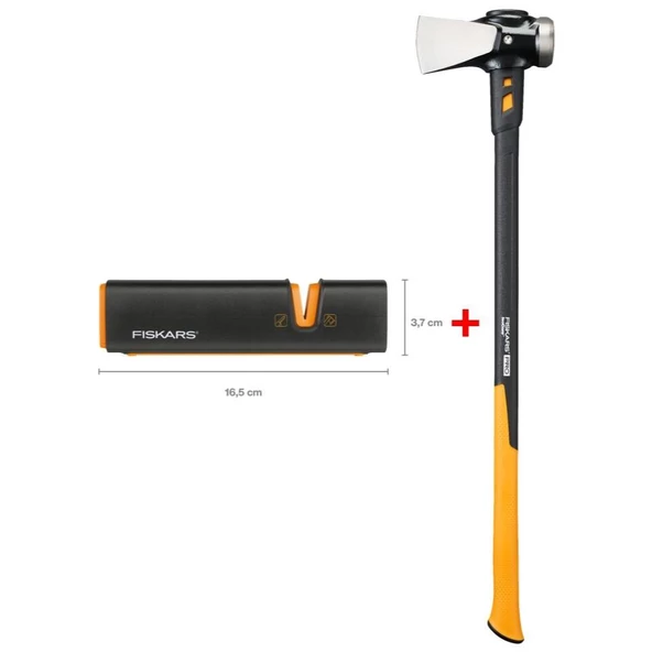 Fiskars Yarma ve Vurma Baltası Xxl 8lb/36 + Balta ve Bıçak Bileyici ürün görseli 1