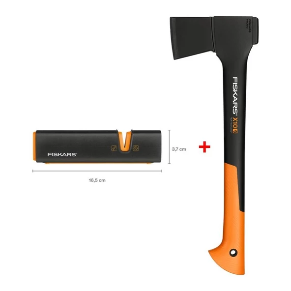 Fiskars Parçalama Baltası S-X10 + Balta ve Bıçak Bileyici ürün görseli 1