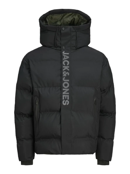JACK JONES Önü Yazı Baskılı Erkek Siyah Renk Mont 12261971 ürün görseli 1