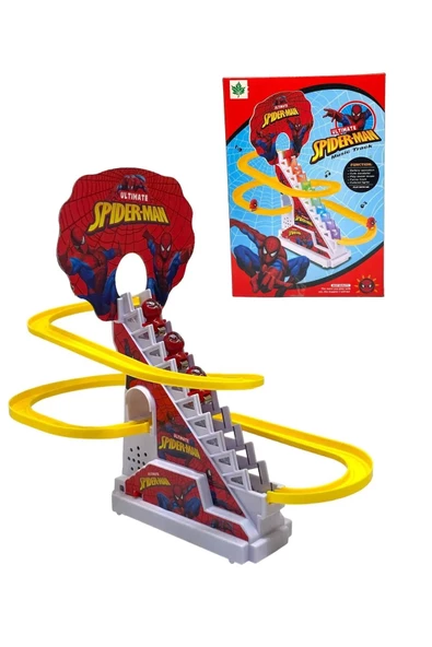 Dön Dolaş Spiderman Oyunu Merdivenden Çıkıp Kaydıraktan Kayan Spiderman Işıklı Müzikli ürün görseli 1