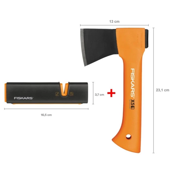 Fiskars Parçalama Baltası Xxs-X5 + Balta ve Bıçak Bileyici ürün görseli 1