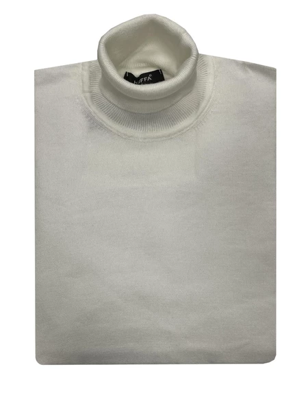 Erkek Slim Fit Ekru Boğazlı Erkek Triko-7040 ürün görseli 1