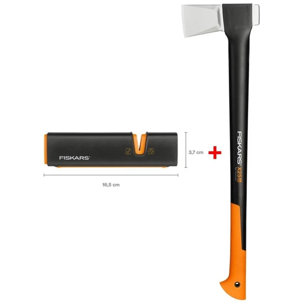 Fiskars Yarma Baltası Xl X25 + Balta ve Bıçak Bileyici ürün görseli 1