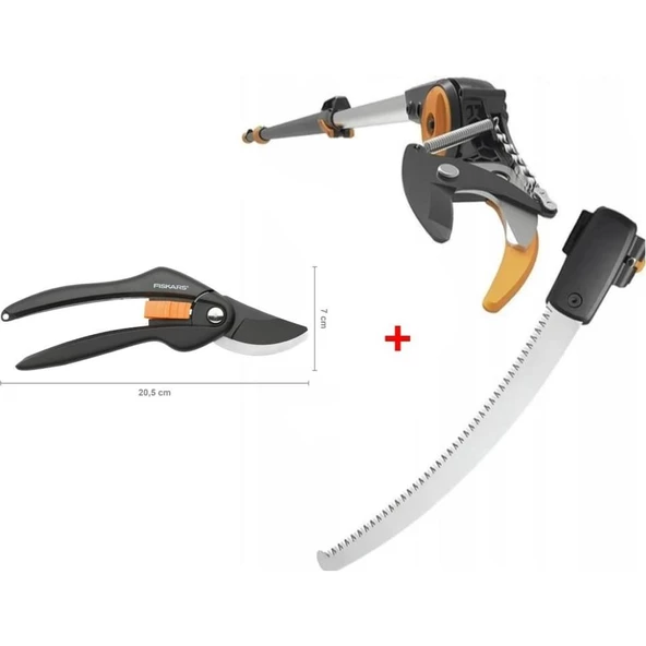 Fiskars 1023634 UPX86 Yüksek Dal Budama Makası (Testereli) + Fiskars 111260-1000567 Budama Makası P26 ürün görseli 1