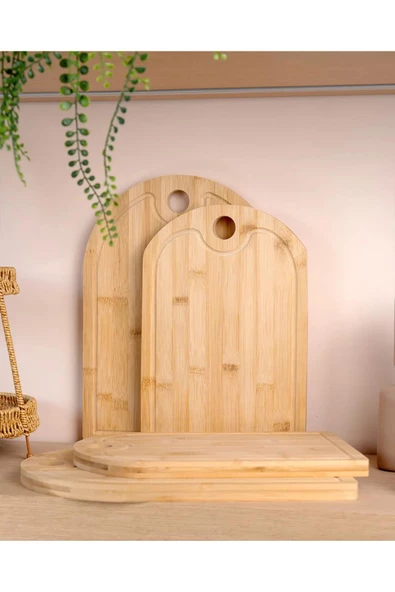 Mien Bambu 2 li Oval Kesim Panosu MİEN-600 ürün görseli 1