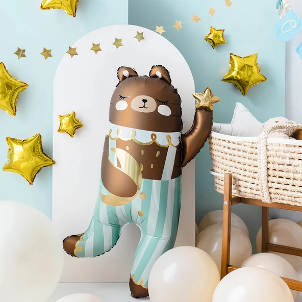 Teddy Ayı Folyo Balon 79x60 cm ürün görseli 1