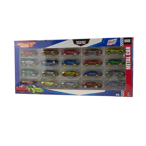 1:70 Ölçek Metal Arabalar Model 20'lu Set 7 Cm - Resim 2