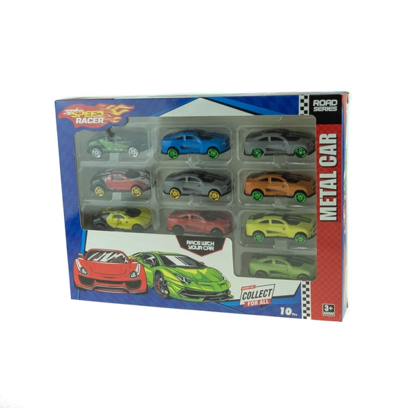 1:70 Ölçek Metal Arabalar Model 10'lu Set 7 Cm - Resim 2