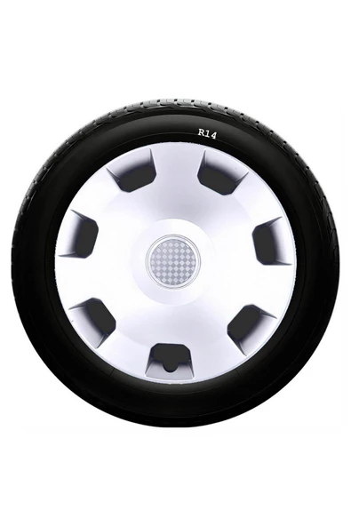 Volkswagen Uyumlu 14 Inc Kırılmaz SKS Jant Kapağı 1 Takım 4 Adet No:207 ürün görseli 1