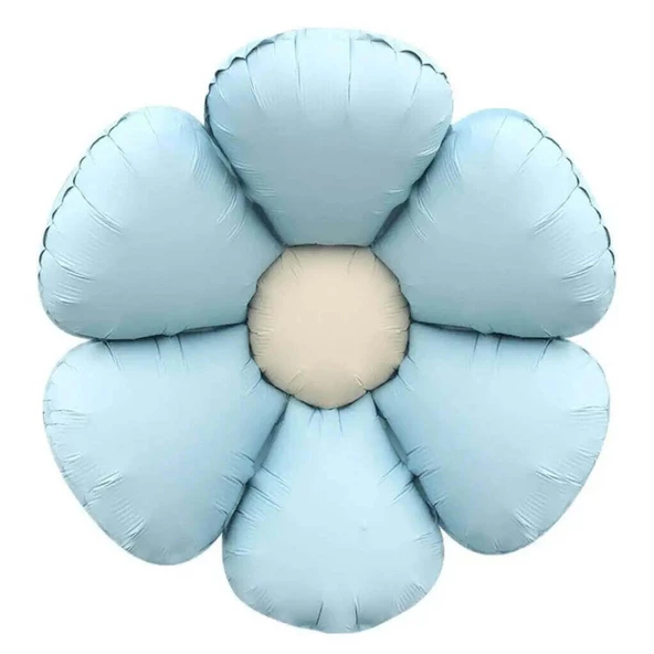 Mavi Papatya Folyo Balon 60x60 cm ürün görseli 1