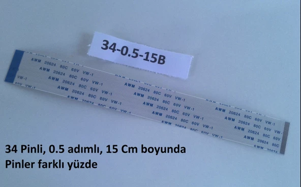 Awm 20624 80c 60v Vw-1 Flex Kablo 34-0.5-15B ürün görseli 1