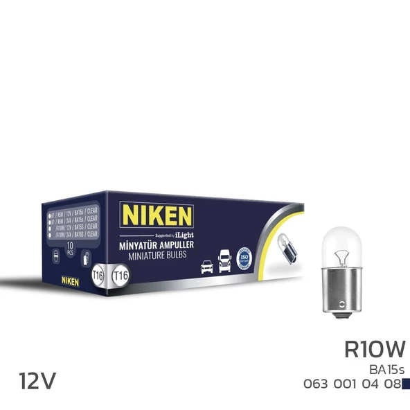 Niken 12V 67 AMPUL (R10W) BA15s 10’Lu ürün görseli 1