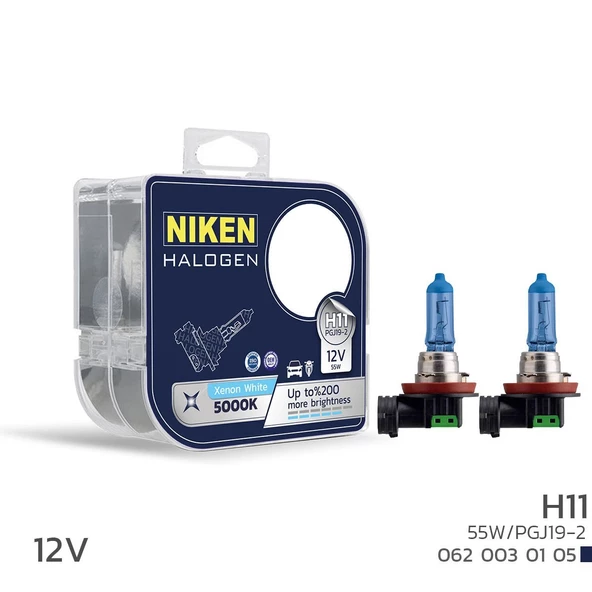 Niken 12V H11 55W Beyaz Işık Ampul PG319-2 5000K ürün görseli 1