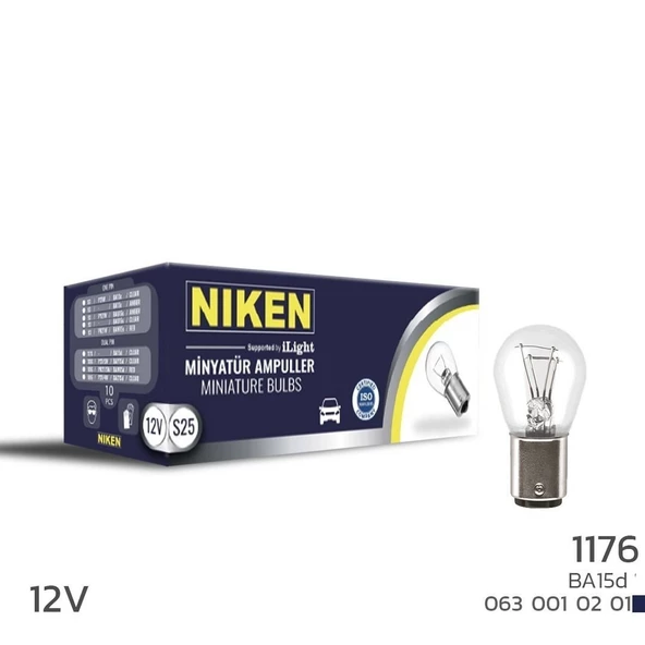 Niken 12V 1176 Ampul BA15D 10 LU ürün görseli 1