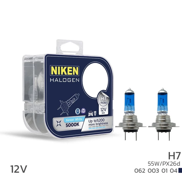 Niken 12V H7 55W Beyaz Işık Ampul PX26d 5000K ürün görseli 1