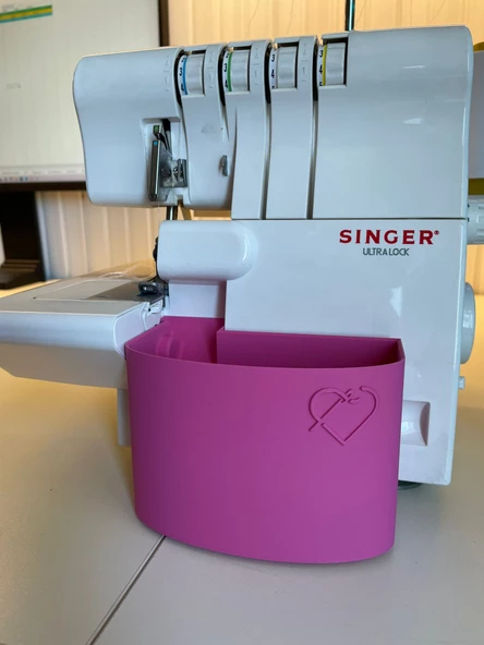 Singer Overlok Çöp Kutusu Fire Kabı XL Fuşya Pembe 14SH654 14SH754 14HD854 HD0405S S010L ürün görseli 1