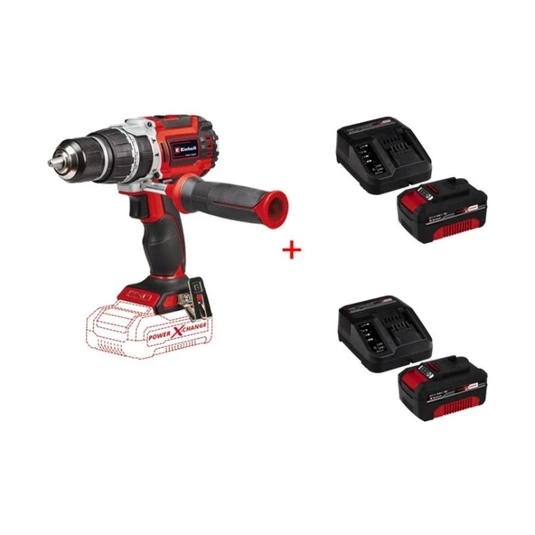 Einhell Tp-Cd 18/60 Li-I Bl Solo Akülü Darbeli Vidalama + 2 x 4 Ah Starter Kit Akü ürün görseli 1